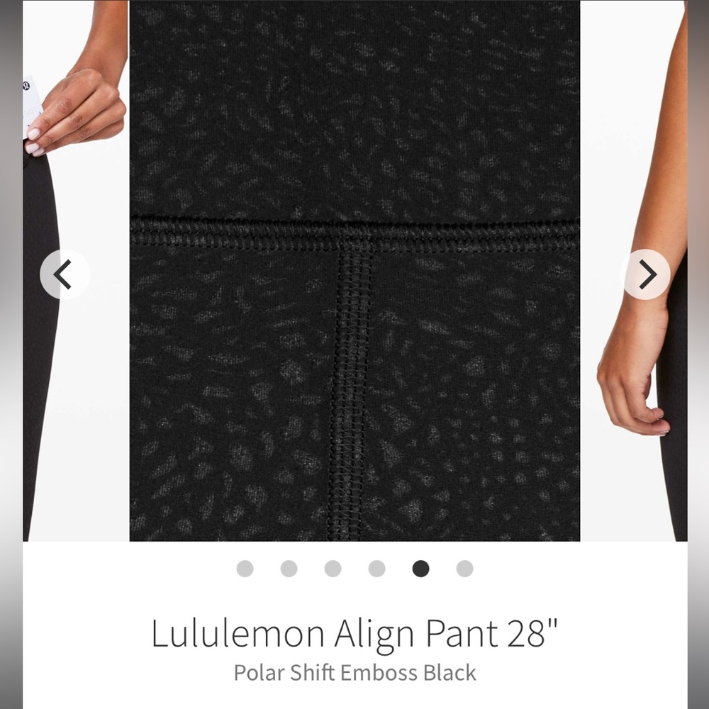 NWOT!!!! Size 12 Lululemon Align Pant 28 - Polar Shift Emboss Black